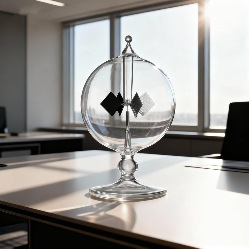 DORAMI Clear Solar Power Crookes Radiometer Sun Light Energy Glass Windmill Spinning Vanes - Image 3